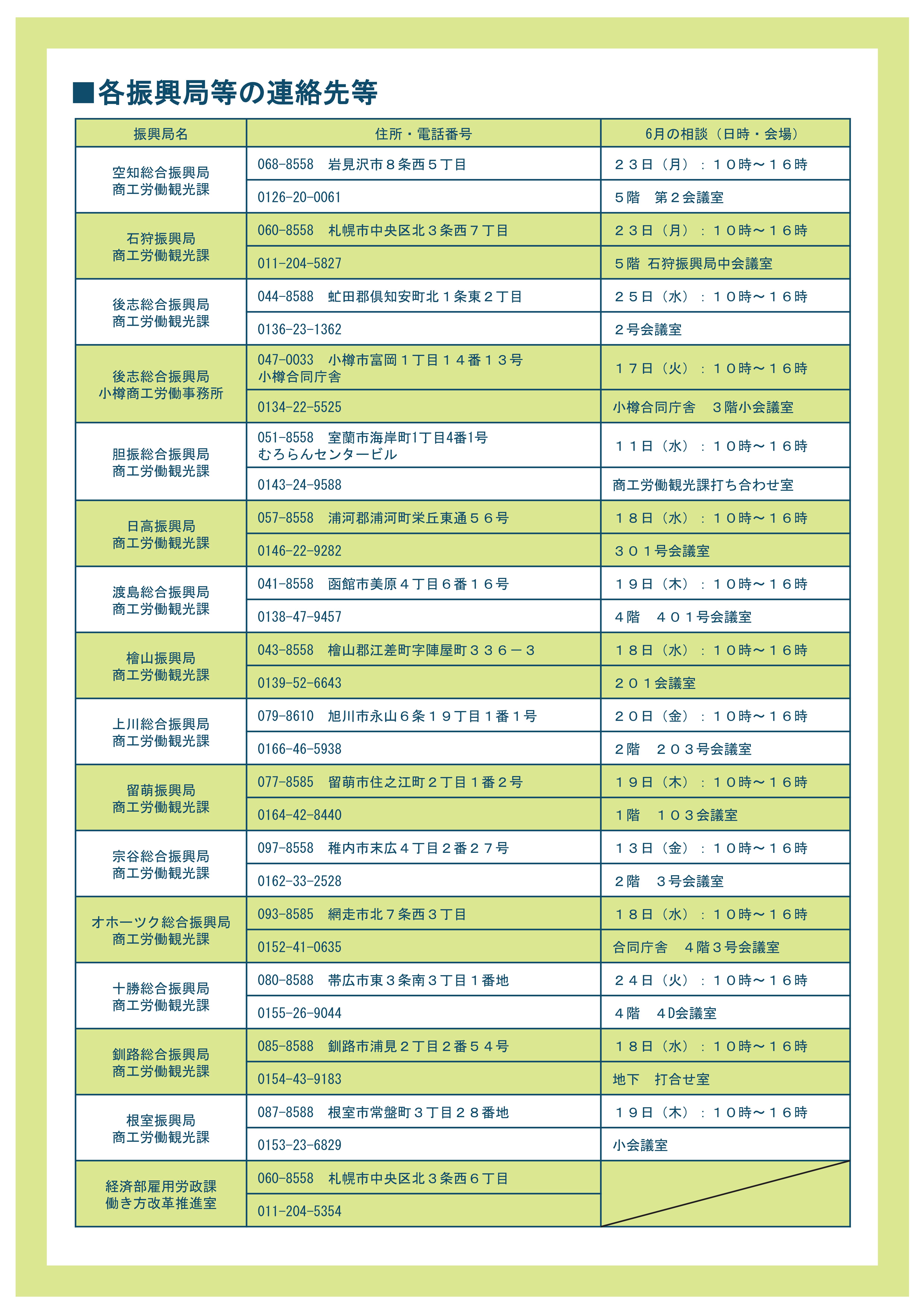 6月日程