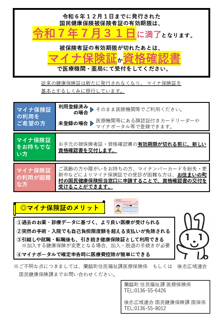 マイナ保険証制度周知リーフレット