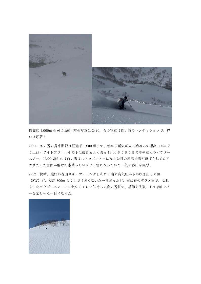 ニセコ山域フィールドレポート